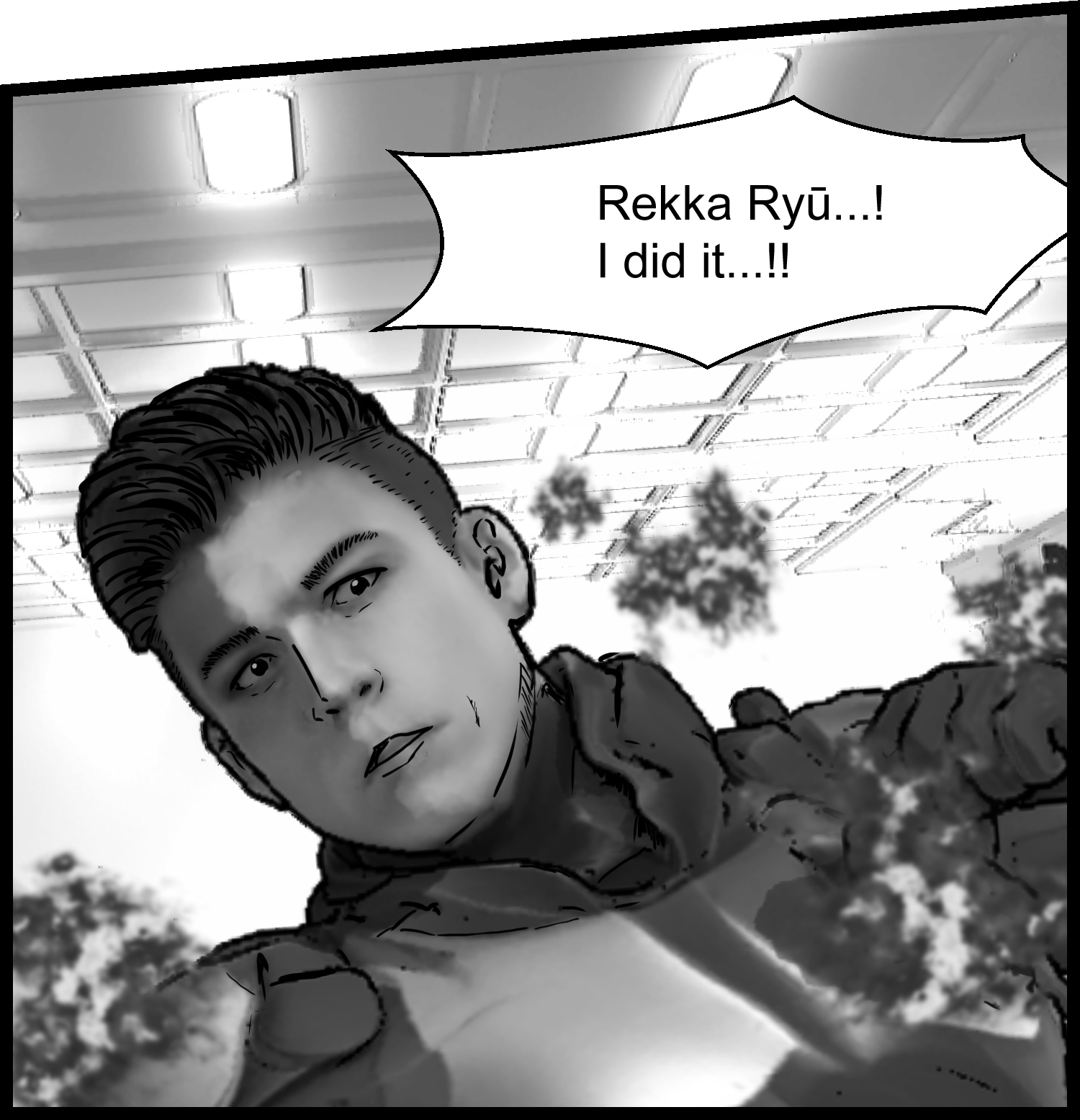 The protagonist realizes he can use Rekka Ryū and regains part of his memory