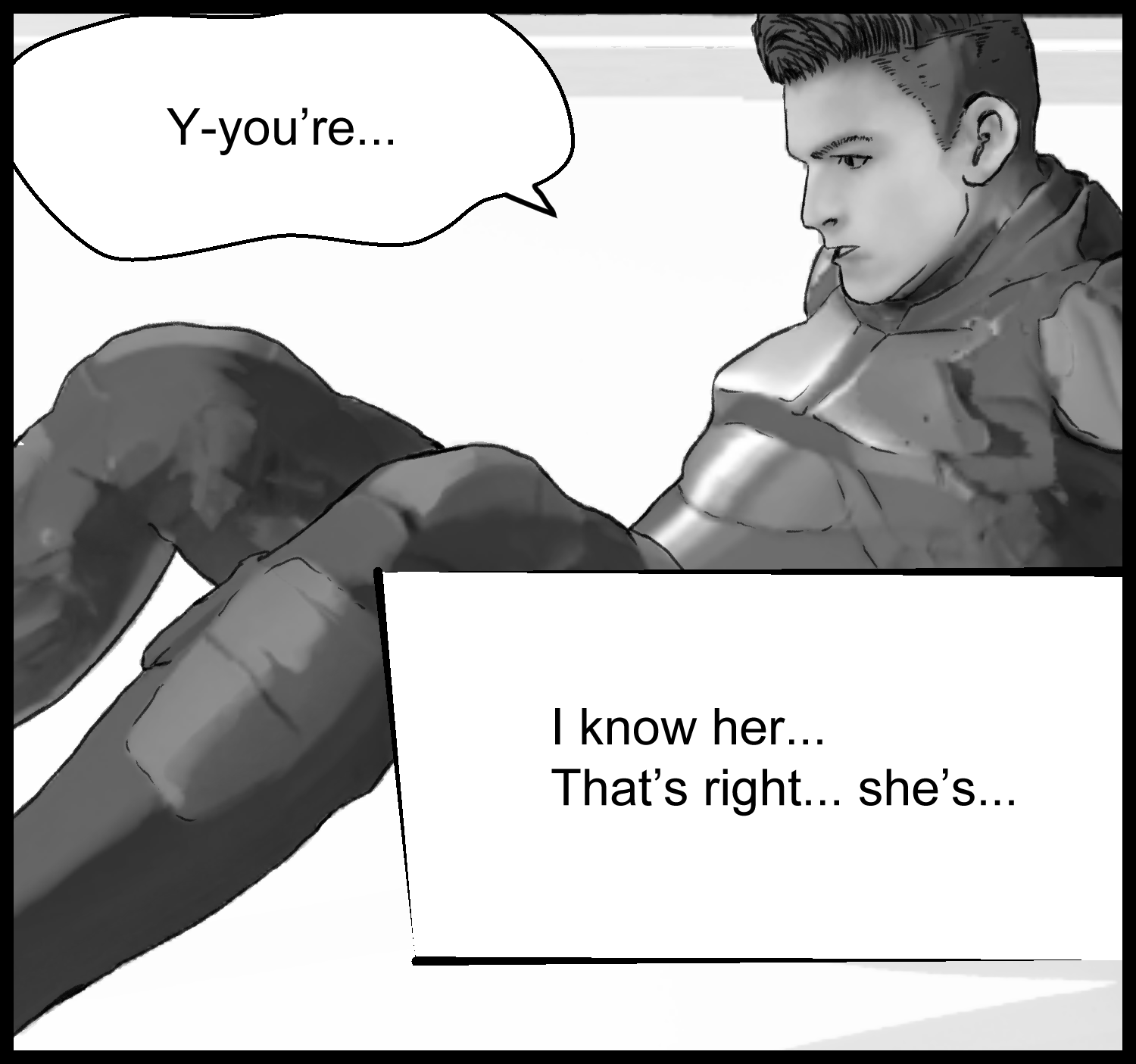 Tension runs through the protagonist as he faces the mysterious girl