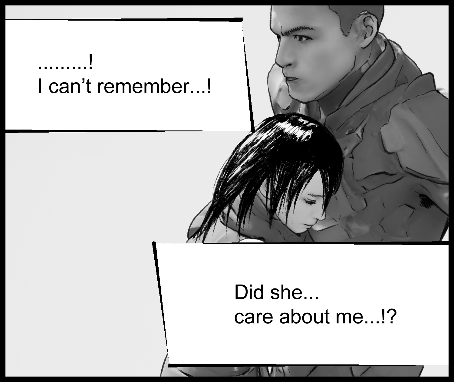 The protagonist shows confusion