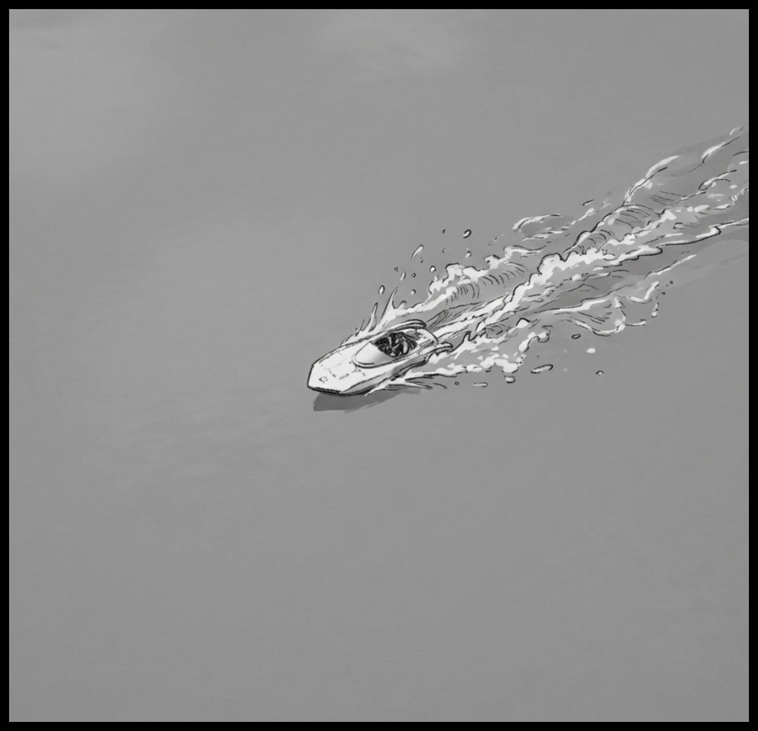 A small boat speeds across the water in the opening scene of Cloning of... Episode 3