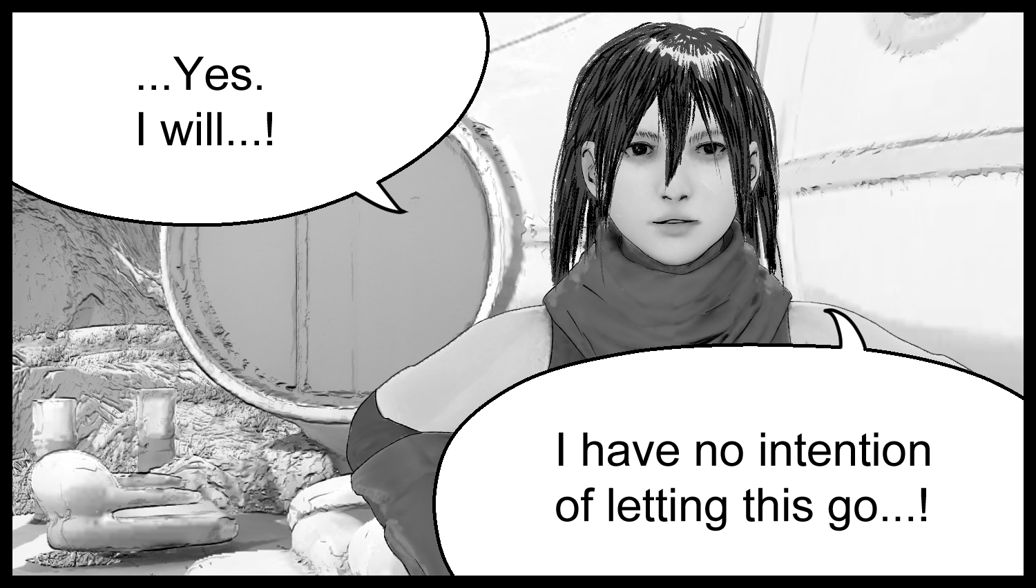 Aria accepts the protagonist’s request
