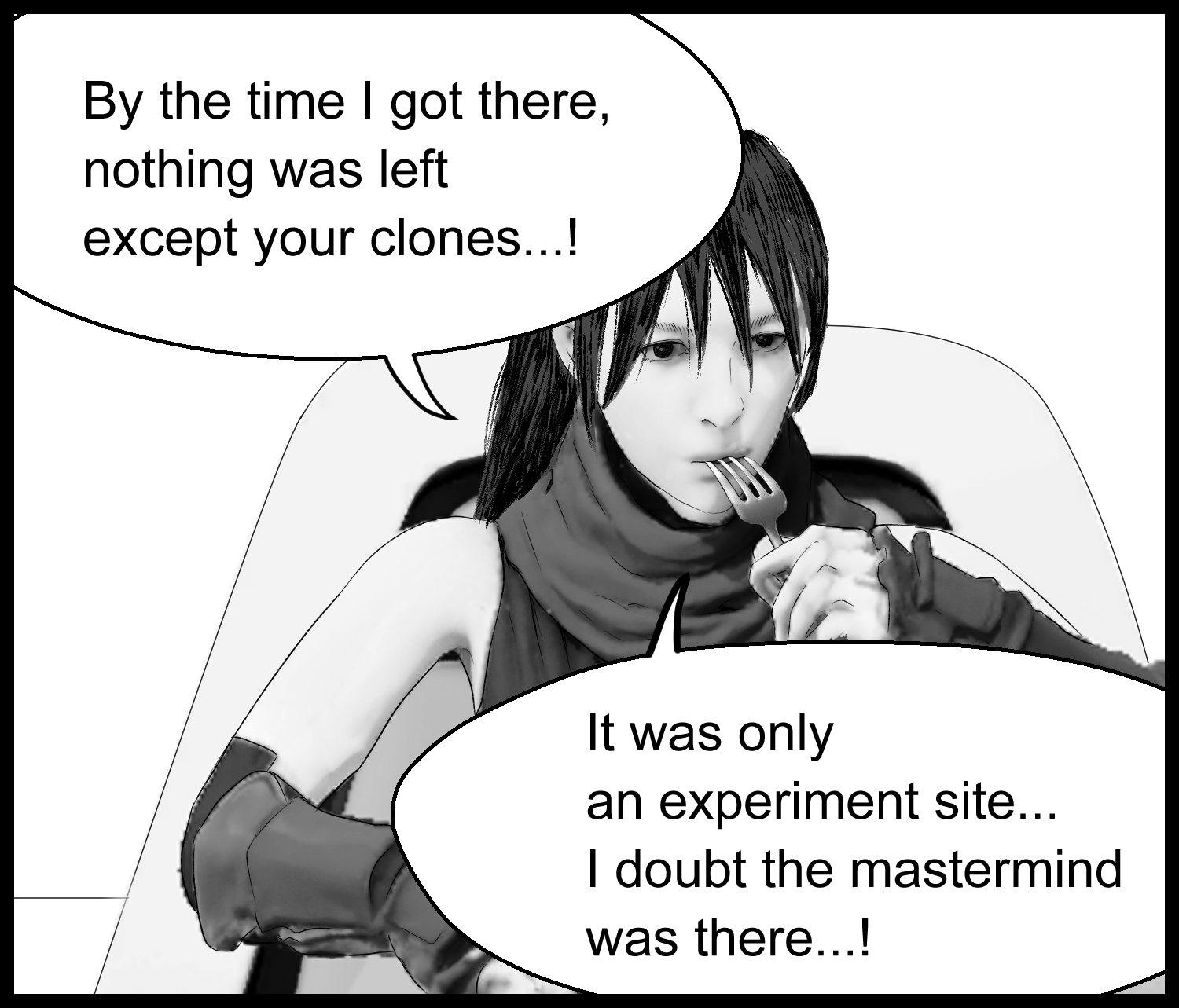 Aria explains the research facility she saw and the enemies she encountered