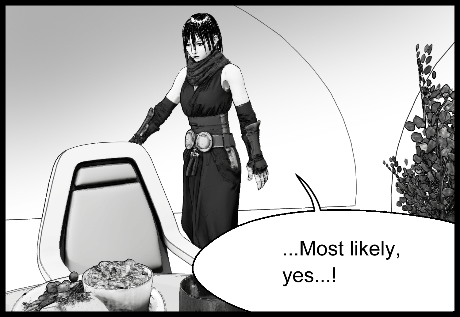 The protagonist and the others consider the corporate motives surrounding Rekka Ryū
