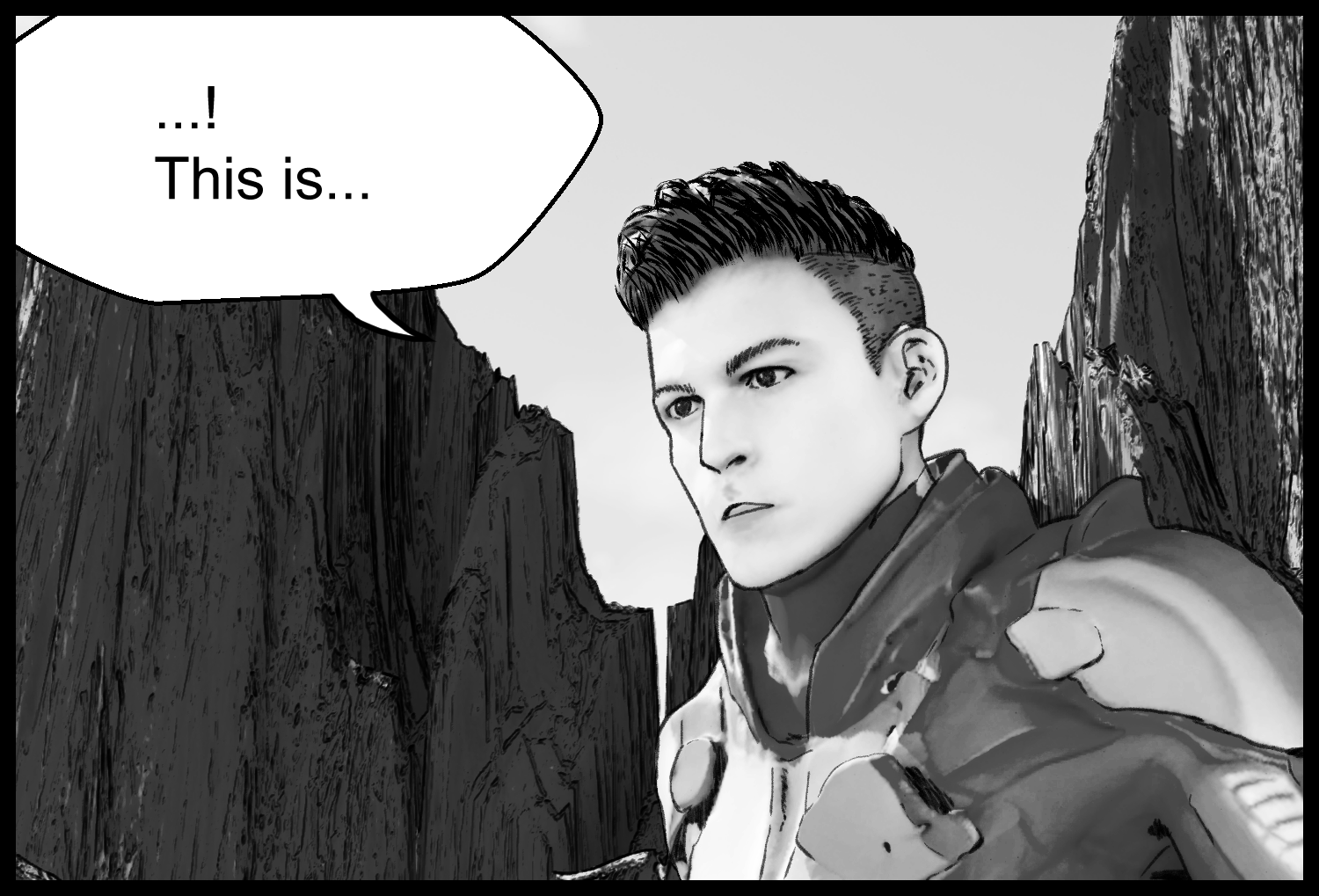 The protagonist is surprised to see the newly rebuilt village