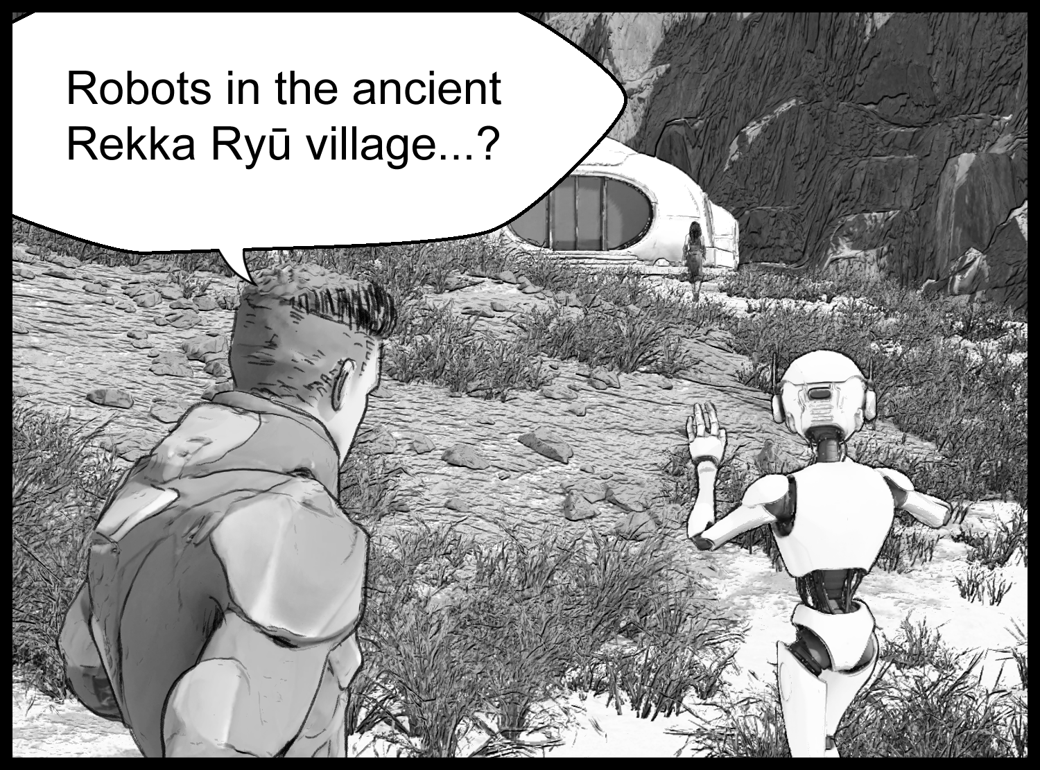 The protagonist is surprised that the traditional Rekka Ryū uses robots