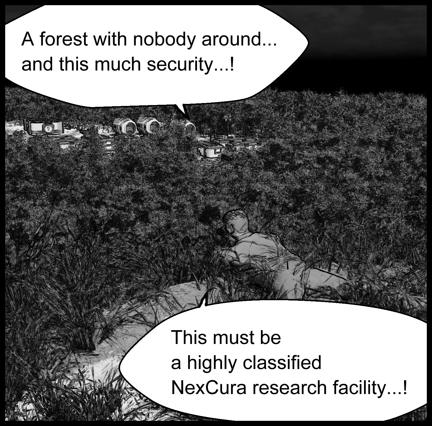 The protagonist suspects the research facility is important to Nexcura