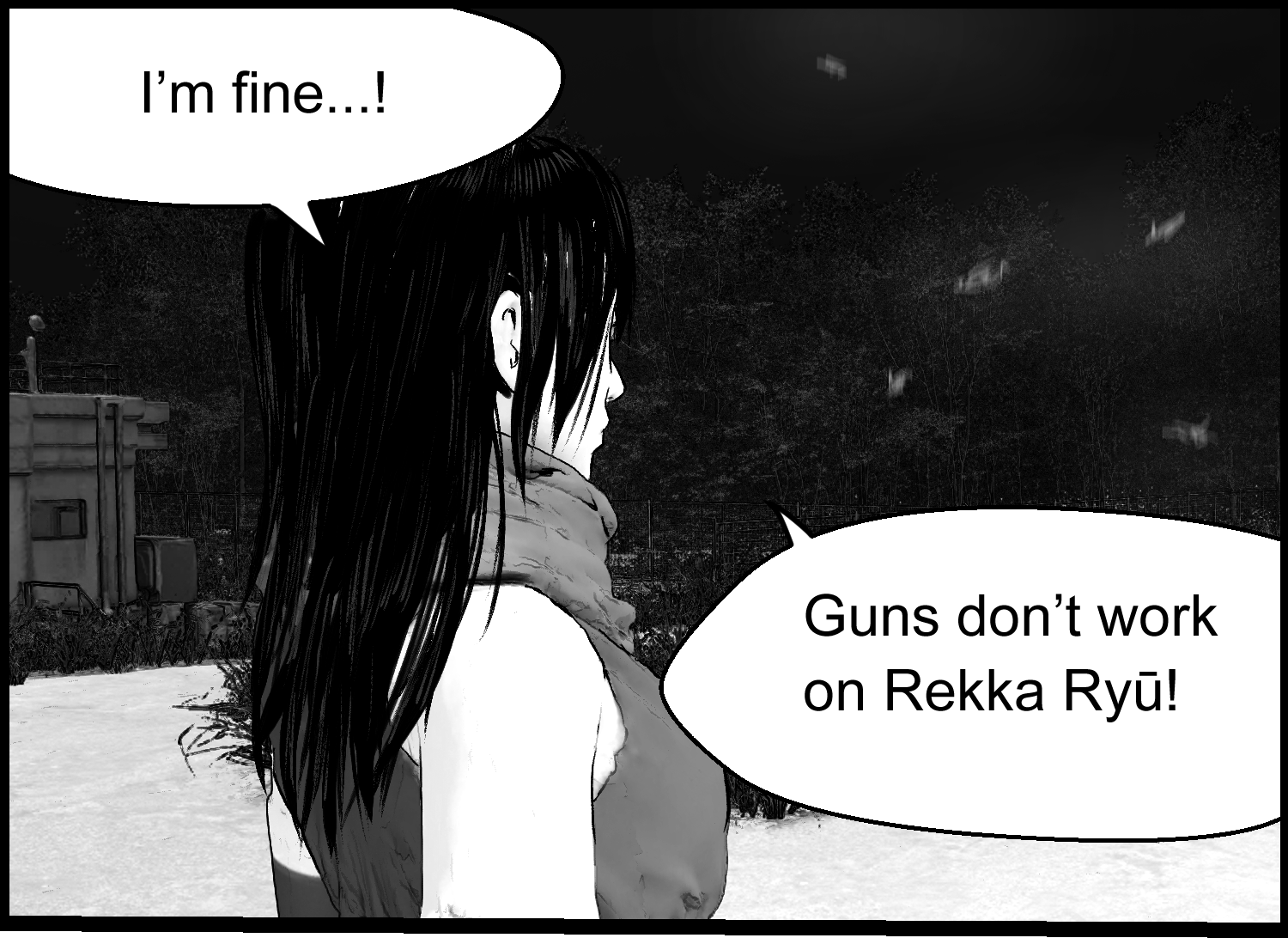 Aria says that heavy weapons do not work against Rekka Ryū